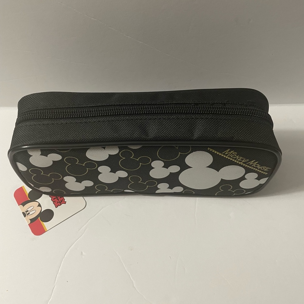 Disney Mickey Mouse Black and Gold Pencil Case/Make-up Case - Picture 2 of 6